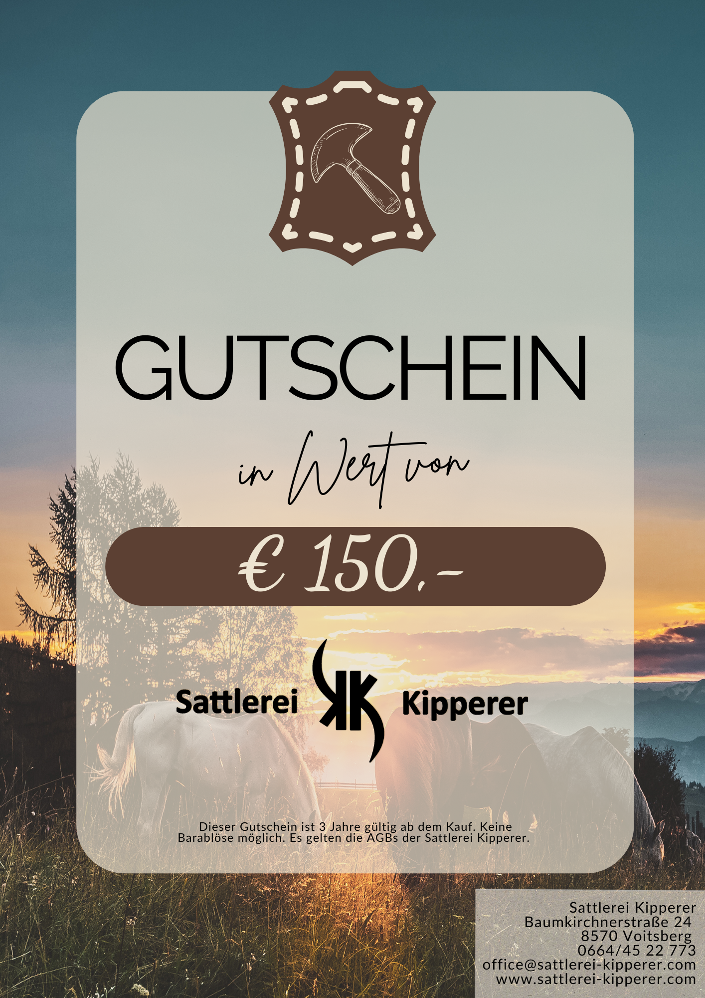 Geschenkgutschein € 150,-