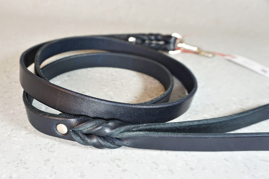 Geflochtene Hundeleine fix in Blau