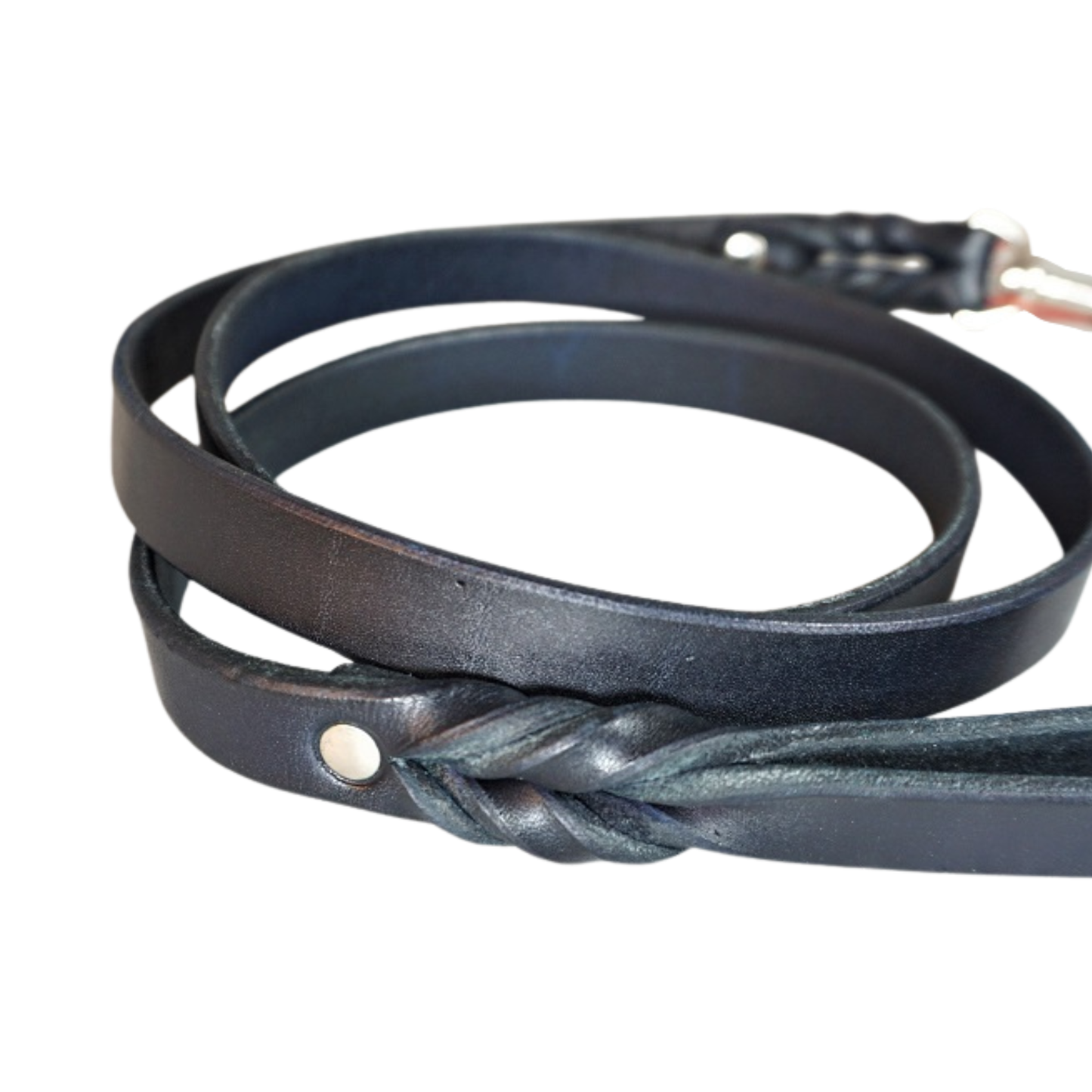 Geflochtene Hundeleine fix in Blau