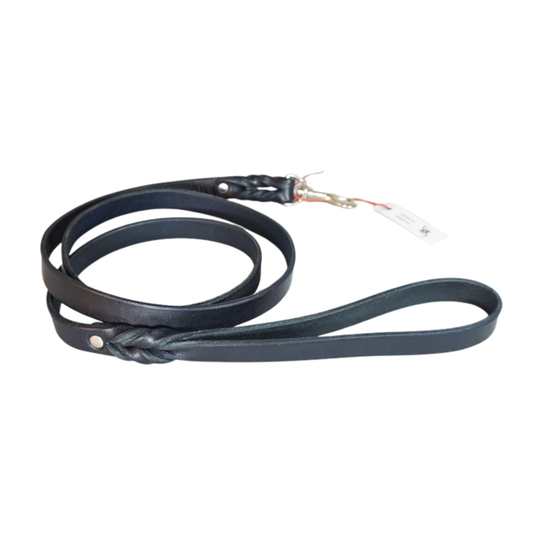 Geflochtene Hundeleine fix in Blau