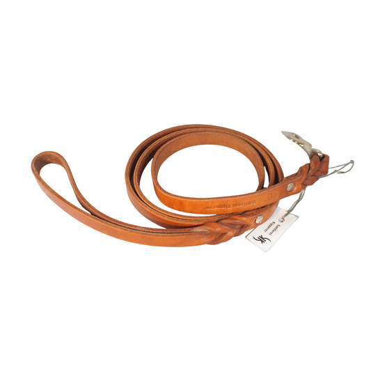 Geflochtene Hundeleine fix in Natur