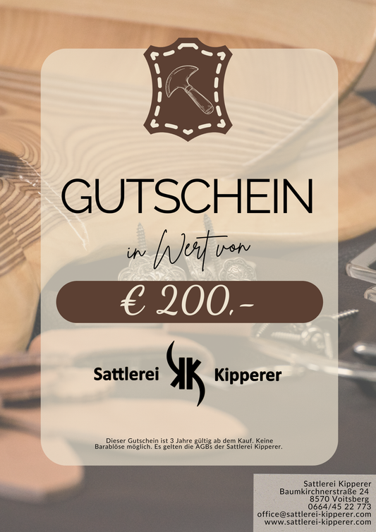 Geschenkgutschein € 200,-